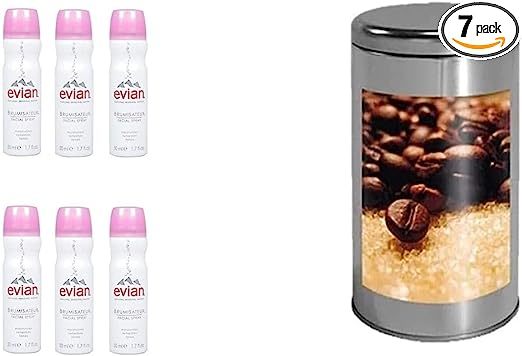 Evian Brumisateur Spray 6 Pack of 1.7oz / 50ml by evian plus Kaffeedose von James Premium